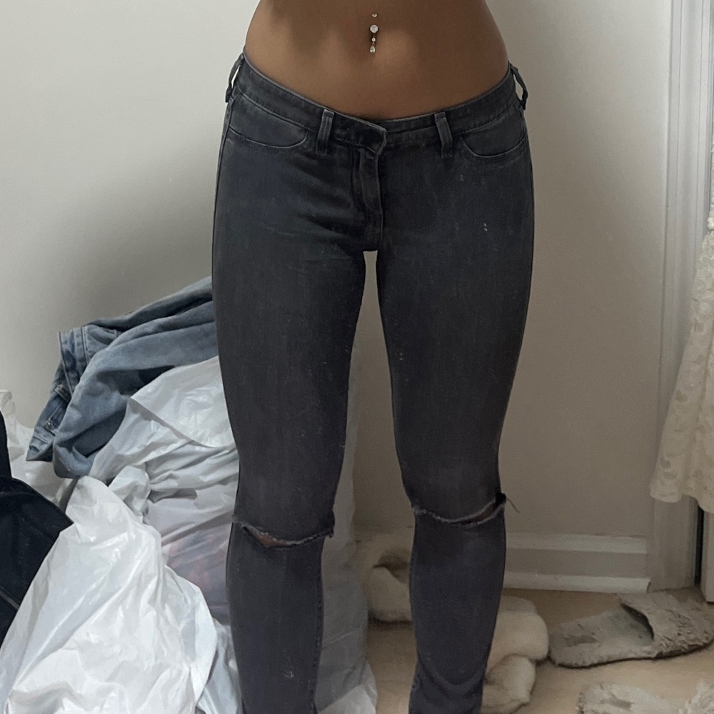 Y2k Hollister grey black Lowrise jean jegging